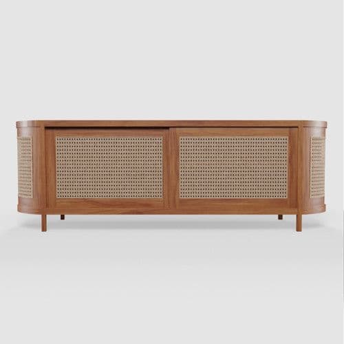 Renggana Rattan Entertainment Cabinet
